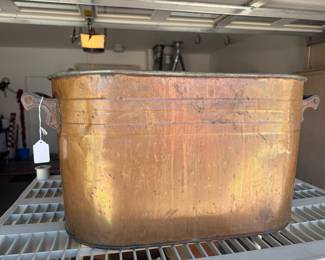 Antique copper washing basin