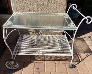 Rod iron tea cart