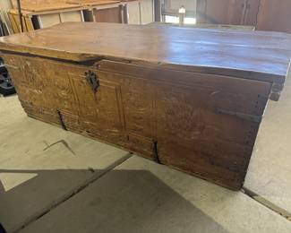 Large Antique handmade, hand cut dovetailing cedar chest