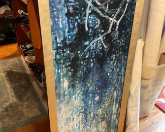 Abstract oil on canvas 53β x 25.5β $300 + tax