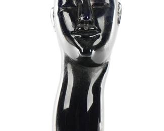 Lot 368: 2010 Pearl Dick Art Glass Bust Sculpture