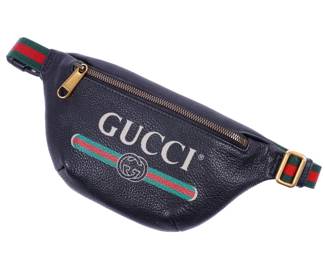 Lot 173b: Gucci Grained Calfskin Leather Logo Belt Bag