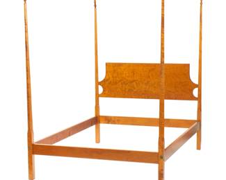 Lot 78b: Eldred Wheeler Tiger Maple Pencil Post Bed