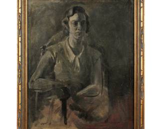 Lot 253: Ruth Gikow Monochrome Portrait of a Woman