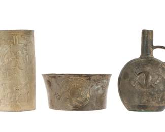 Lot 300: Three Pieces Mayan / Pre Columbian Pottery