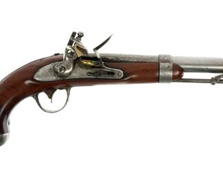 Lot 364: R. Johnson US Model 1836 Flintlock Martial Pistol