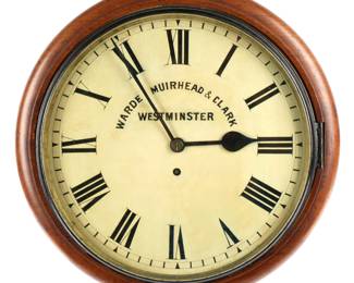 Lot 279: Westminster Oak Railroad Station Advertising Clock