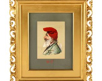 Lot 259: Giovanni Montelatici Pietra Dura Portrait Plaque