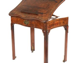 Lot 104: English Georgian Mahogany Architects Desk / Table