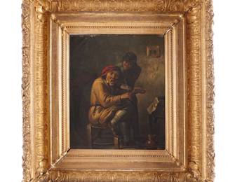 Lot 162: Continental School Fiddle Player Genre Scene