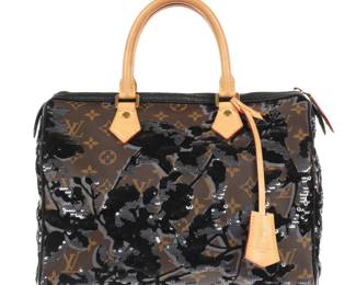 Lot 85a: Louis Vuitton Fleur De Jais Monogram Speedy Handbag / Tote Bag