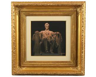 Lot 100a: 2003 Morton Kunstler Lincoln Memorial Gouache