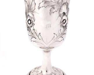 Lot 8: American Coin Silver Footed Cup