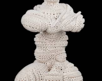Lot 128: Large Alexander Ney Drummer Terracotta Sculpture