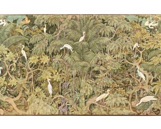 Lot 451: Large Bali Ubud School Jungle Landscape Painting