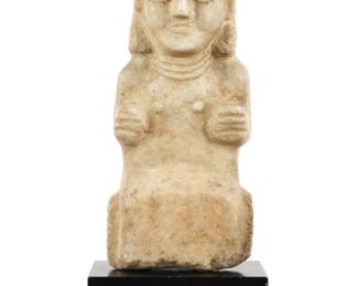 Lot 298: Antique Carved Stone Fertility Deity