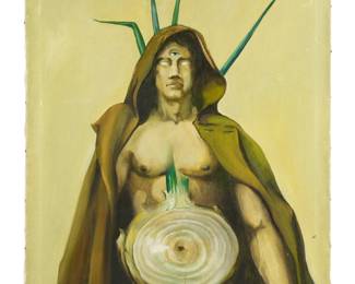 Lot 424: Roi Merriman Allegorical Fantasy Portrait of a Man