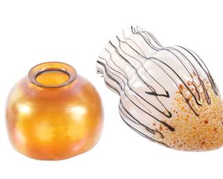 Lot 311: Two Art Glass Lamp Shades