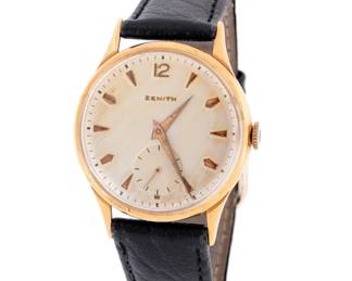 Lot 167: Vintage Zenith Manual Gold Wristwatch