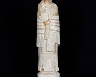 Lot 380: Oreland Joe Carved Alabaster Native American Chief