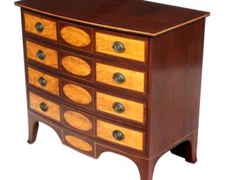 Lot 130a: Federal Style New Hampshire Three Panel Chest