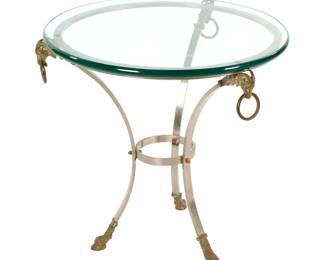 Lot 76: Maison Jansen Style Rams Head Gueridon Table