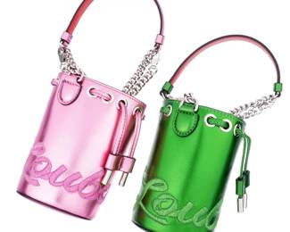 Lot 223b: Two Christian Louboutin Marie Jane Leather Bucket Bags