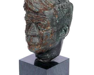 Lot 101: after Salvador Dali Bronze Bust of John F Kennedy