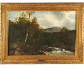 Lot 292: Frederick Lee British River Landscape Painting