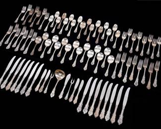 Lot 186a: 87pc Wallace Sir Christopher Sterling Flatware