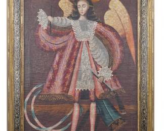 Lot 430: Cusco School Portrait of an Angel Arcabucero