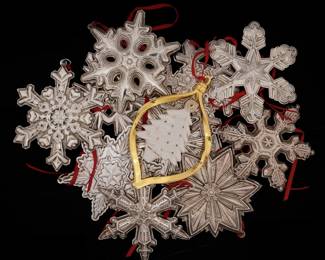 Lot 347: Ten 1990's Gorham Sterling Snowflake Ornaments