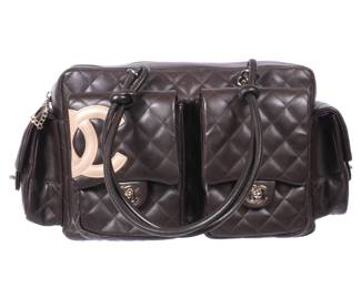 Lot 126b: Chanel Cambon Quilted Calfskin Reporter Bag Purse