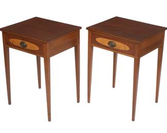 Lot 228a: Pair Hepplewhite Style Single Drawer Stands