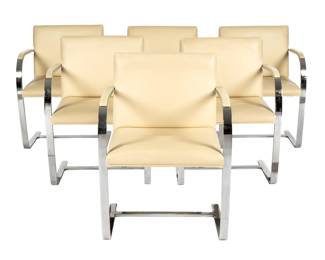 Lot 175: Six after Van Der Rohe BRNO Arm Chairs