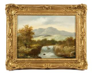 Lot 342: Francis Jamieson / W Richards Landscape with Sheep