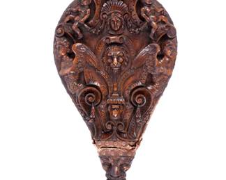 Lot 257: Renaissance Revival Carved Fireplace