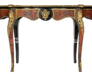 Lot 24: French Louis XV Style Boulle Inlaid Center Table