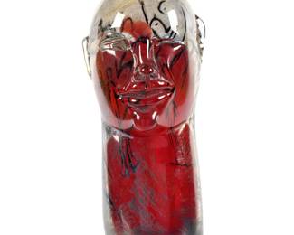Lot 367: 2010 Pearl Dick Art Glass Bust Sculpture