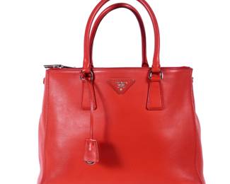Lot 126a: Prada Red Galleria Saffiano Leather Tote Bag