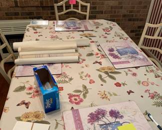 Glass table with 4 chairs