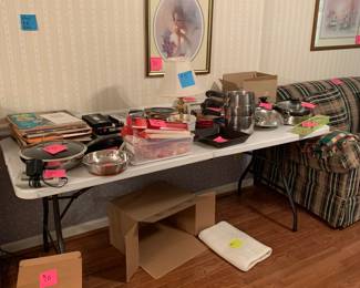 More cookware, Dirt Devil, vinyl, albums, and revere wear