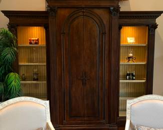 Henredon 9 foot tall, exquisite wall cabinet