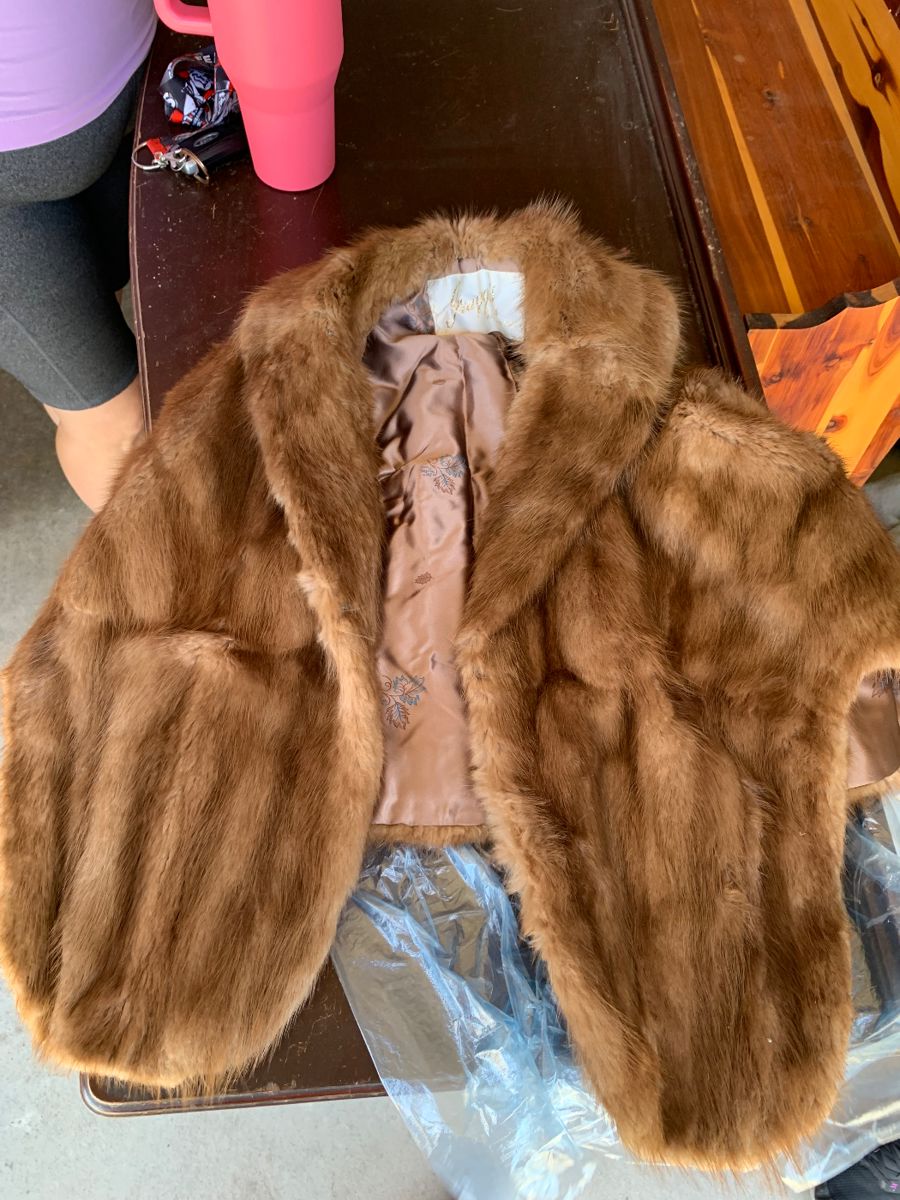 Mink shawl from Gragg’s of Wichita