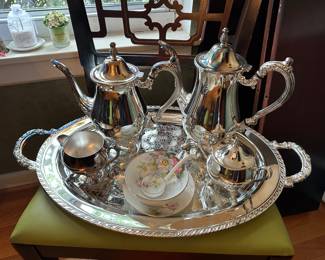 Silver plated tea set