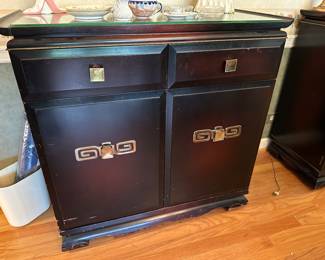 (2) Asian inspired buffets with glass tops.....