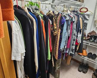 Clothes range from small children's to women's XL, 1X, 2X
