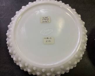 FENTON HOBNAIL MILK GLASS TABLE LIGHTERS & ASHTRAY GROUP