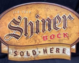 SHINER BOCK BEER SIGN, 30in W NO SHIPPING PICKUP ONLY