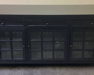 HOOKER FURNITURE BLACK MEDIA CONSOLE NO SHIPPING PICKUP ONLY